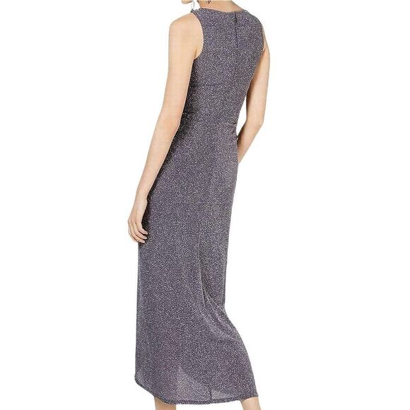 VINCE CAMUTO Women’s Gray Ruched Sleeveless V Neck Midi Evening Dress in Size 8 - Picture 2 of 13